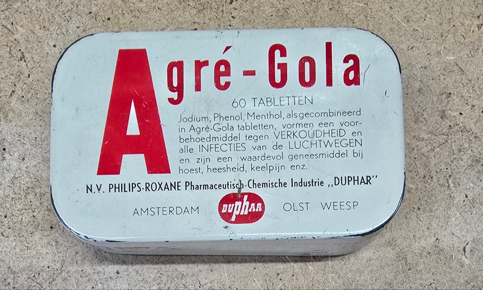 Agré-Gola blikje, Verzamelen, Blikken, Ophalen of Verzenden