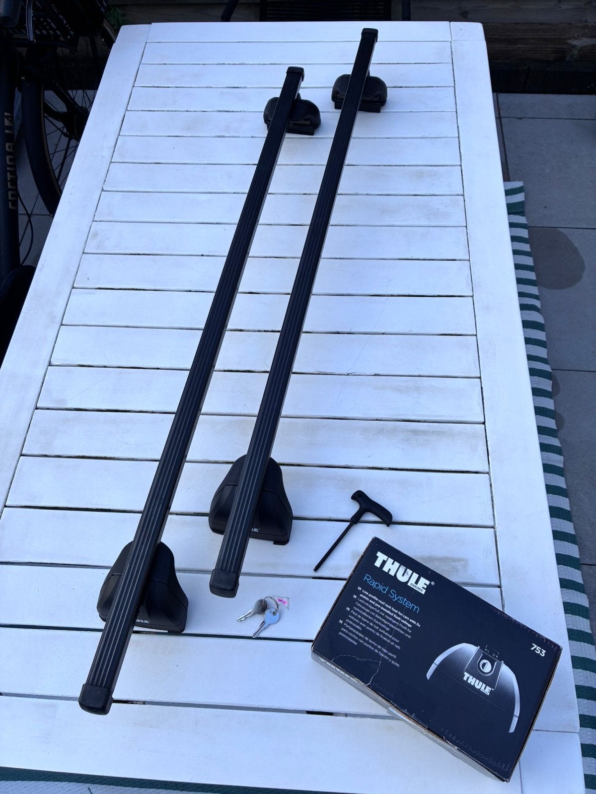 Thule Rapid System 753 dakdragerset, Auto diversen, Dakdragers, Ophalen, Gebruikt