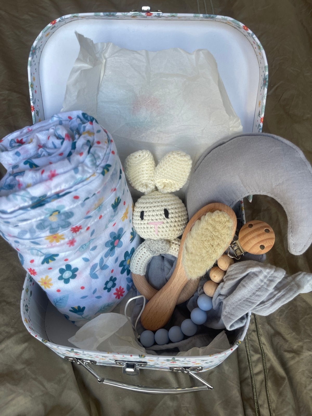 Luxe Baby Cadeauset Blauw- Kraamcadeau/Babyshower, Ophalen of Verzenden, Nieuw, Kraamcadeau