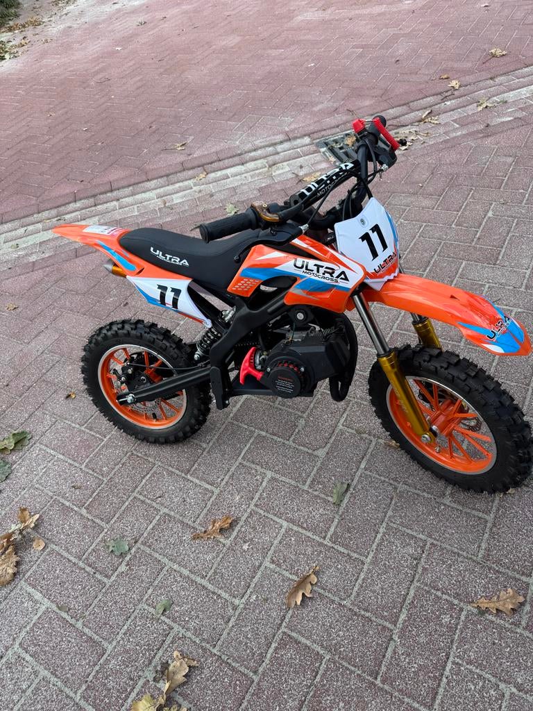 Cross moter Ultra Pitbike - Dirtbike 49cc - *NIEUW*, Ophalen, Nieuw, Schijfrem, Pitbike