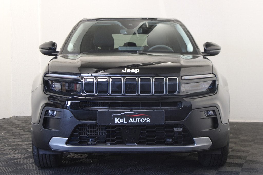 Jeep Avenger 1.2 e-Hybrid Summit (bj 2024, automaat), Auto's, Jeep, 1263 kg, Gebruikt, Zwart, Leder en Stof