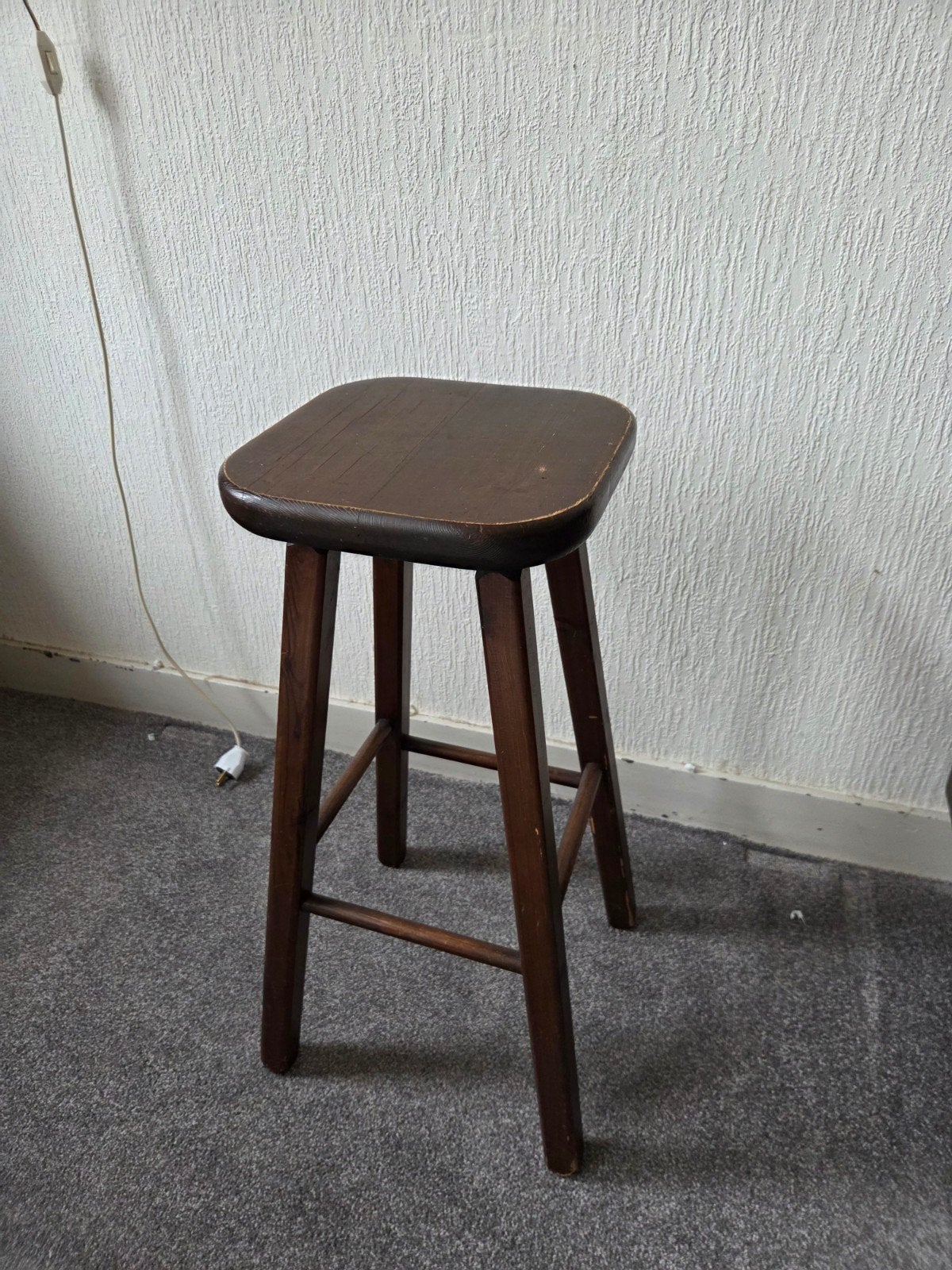 Houten kruk barkruk, Ophalen, Gebruikt, Hout