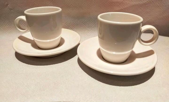 Set van 2 Espresso Kopjes met Schotels -Mosa Maastricht, Huis en Inrichting, Keuken | Servies, Keramiek, Ophalen of Verzenden