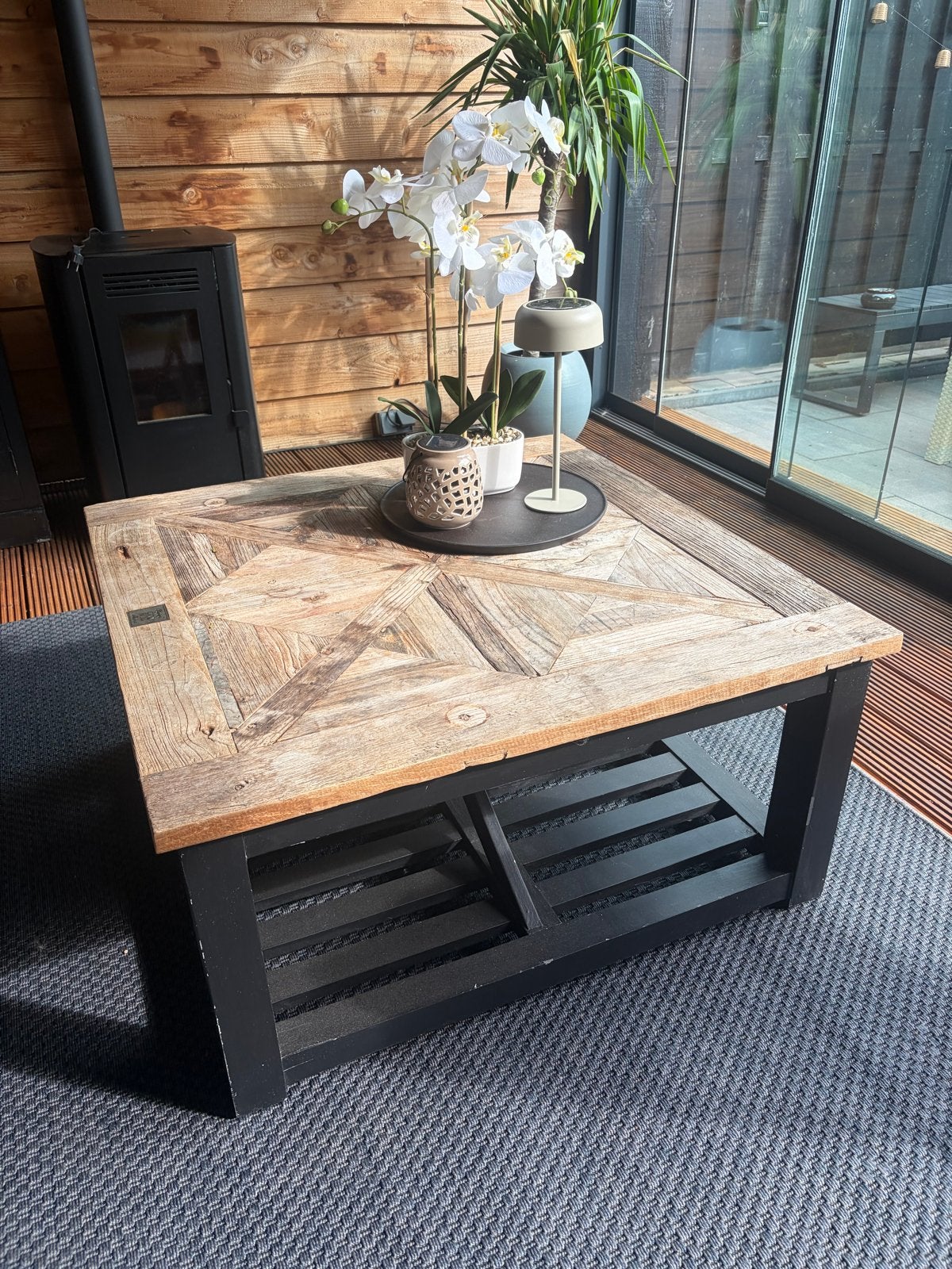 Salontafel Riviera Maison, Ophalen, Gebruikt, 100 tot 150 cm, Vierkant