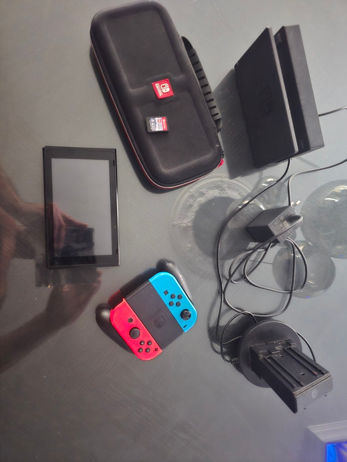 Nintendo Switch met Dock, Joy-Cons en games, Met 2 controllers, Ophalen of Verzenden, Switch Original, Gebruikt
