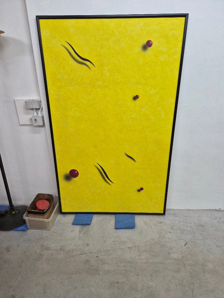 Schilderij geel, Antiek en Kunst, Ophalen