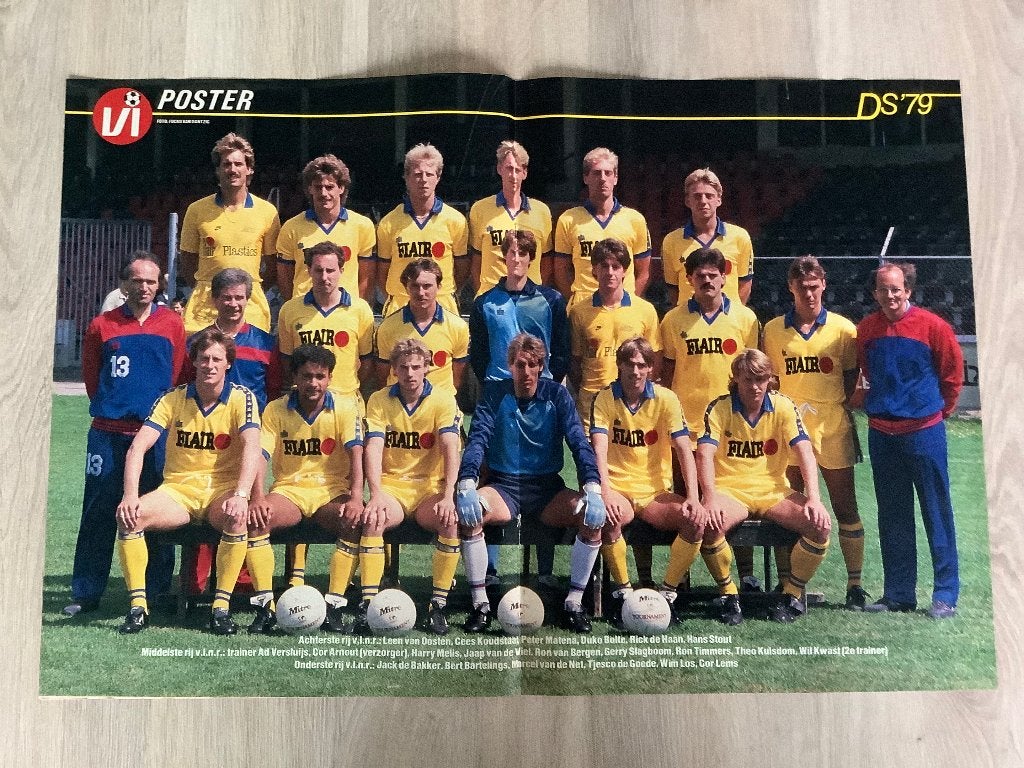 Poster DS’79 Half jaren 80, Verzamelen, Sportartikelen en Voetbal, Ophalen of Verzenden, Zo goed als nieuw, Overige binnenlandse clubs