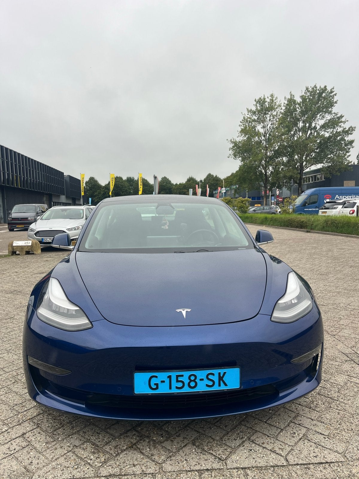 Tesla Model 3 Long Range AWD | TAXI-KLAAR | BCT + PRINTER, Automaat, 1831 kg, Blauw, Origineel Nederlands