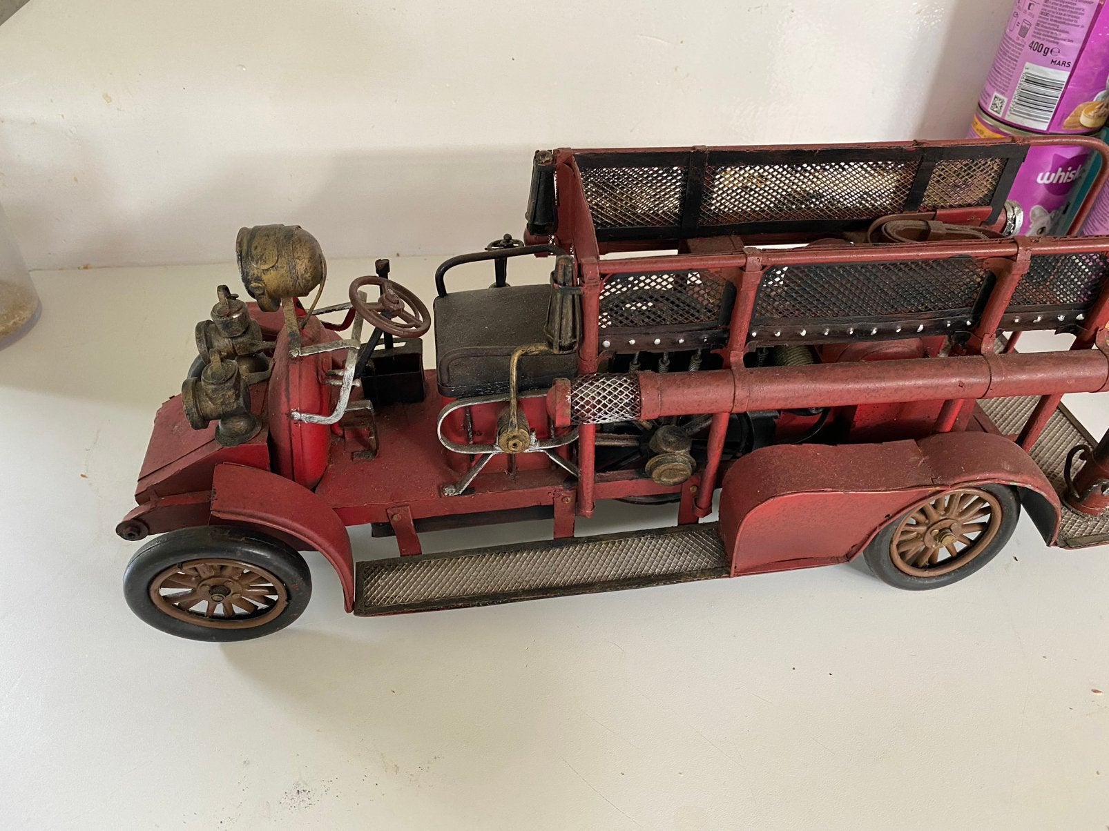 Brandweer auto 47 cm lang  model 1910, Ophalen of Verzenden, Gebruikt, Groter dan 1:32, Truck