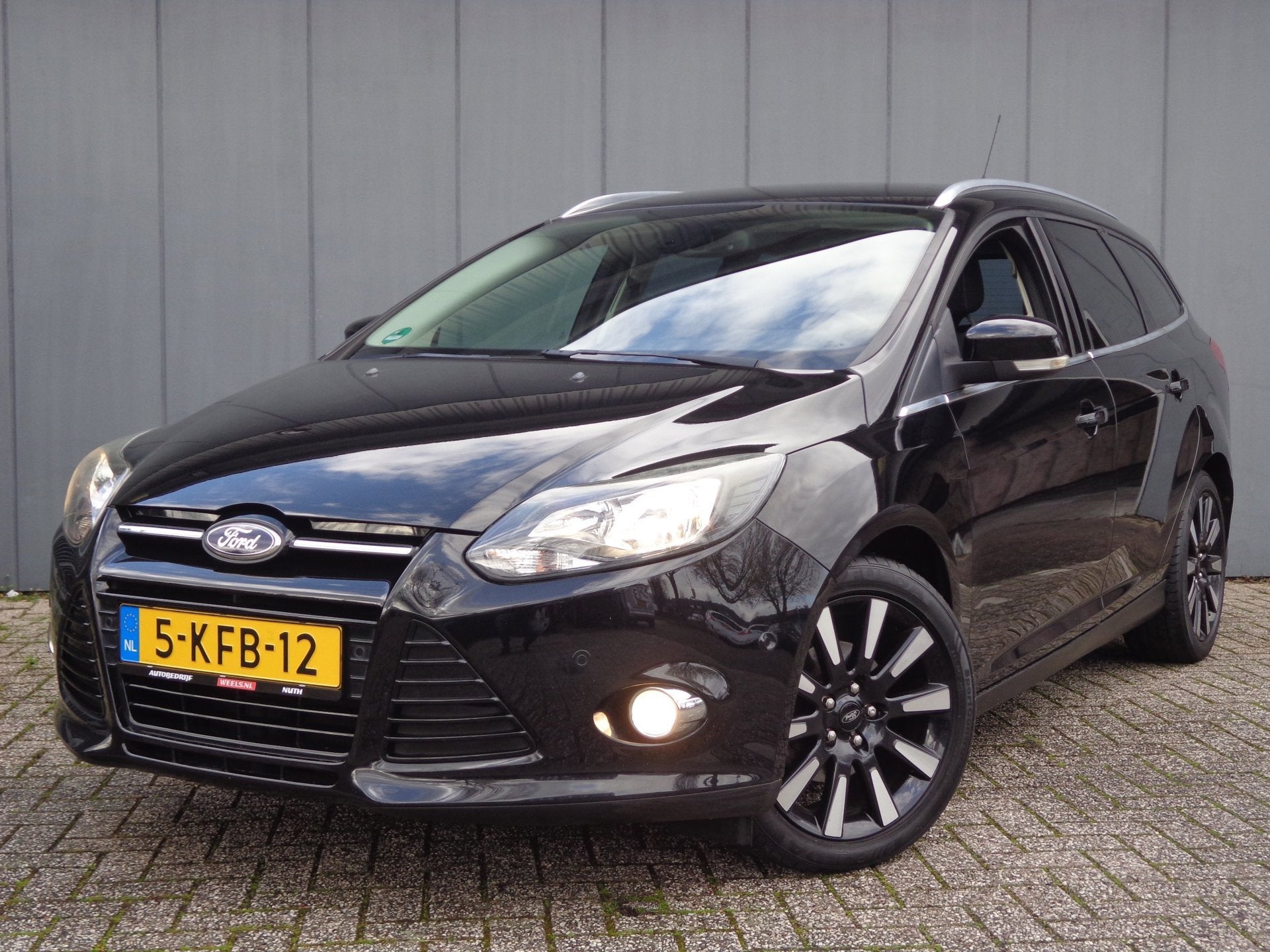 Ford Focus Wagon 1.0 EcoBoost Titanium Top Staat Vol.Onderho, Euro 5, Gebruikt, Zwart, Origineel Nederlands