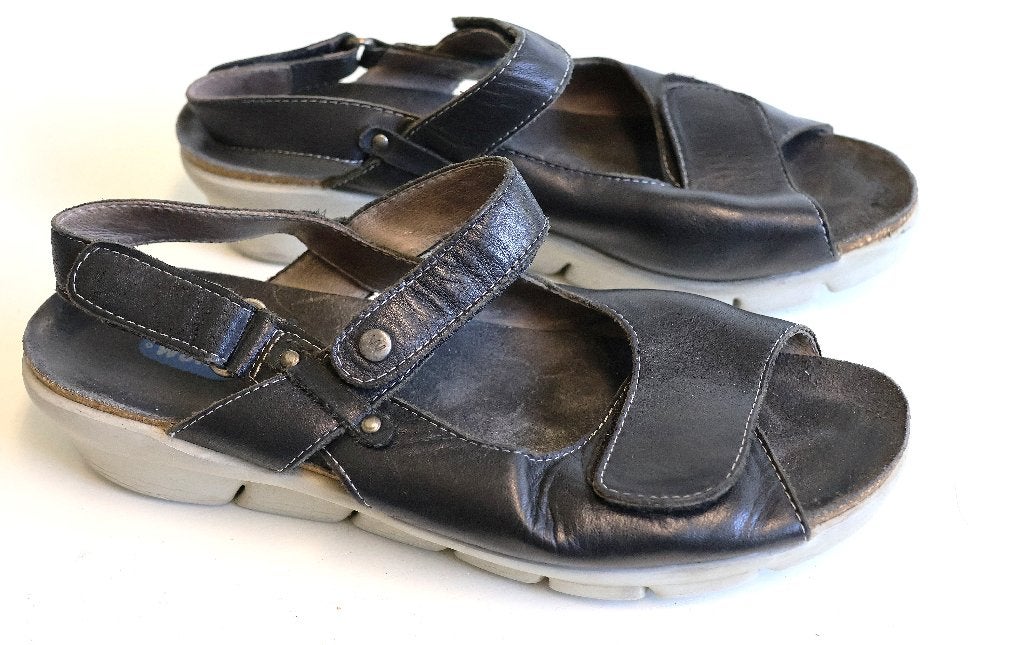 Zwarte Wolky sandalen maat 40, Wolky, Zwart, Gedragen, Sandalen of Muiltjes