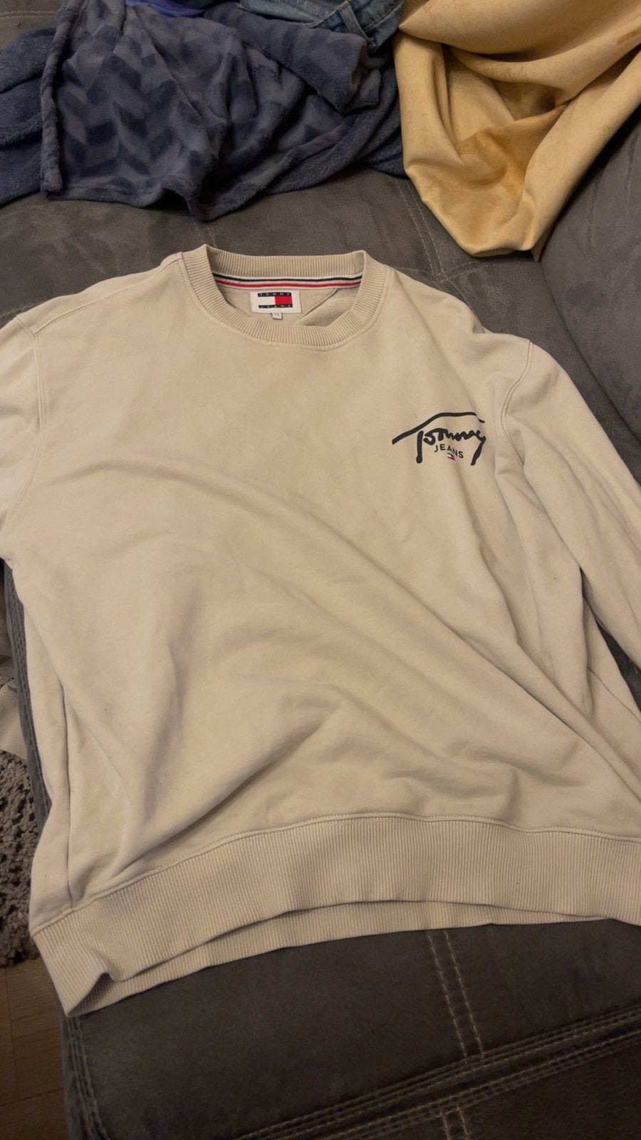 Tommy Jeans Sweater Maat M - Zo goed als nieuw, Ophalen of Verzenden, Zo goed als nieuw, Maat 48/50 (M), Beige
