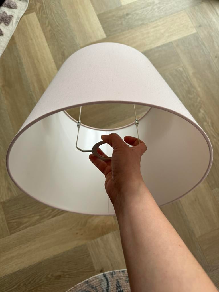 Lampenkap licht roze, Overige kleuren, Rond, Ophalen of Verzenden, Zo goed als nieuw