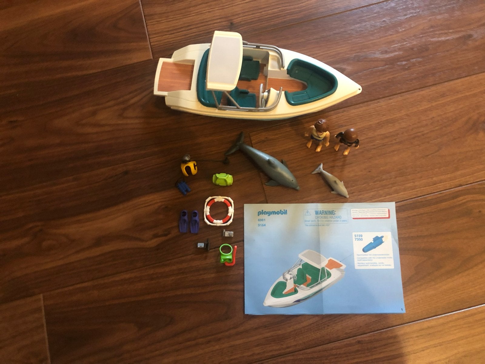 Playmobil 6981 Speedboot met Duiker en Dolfijnen, Complete set, Ophalen of Verzenden, Boot/Schip, Summer fun