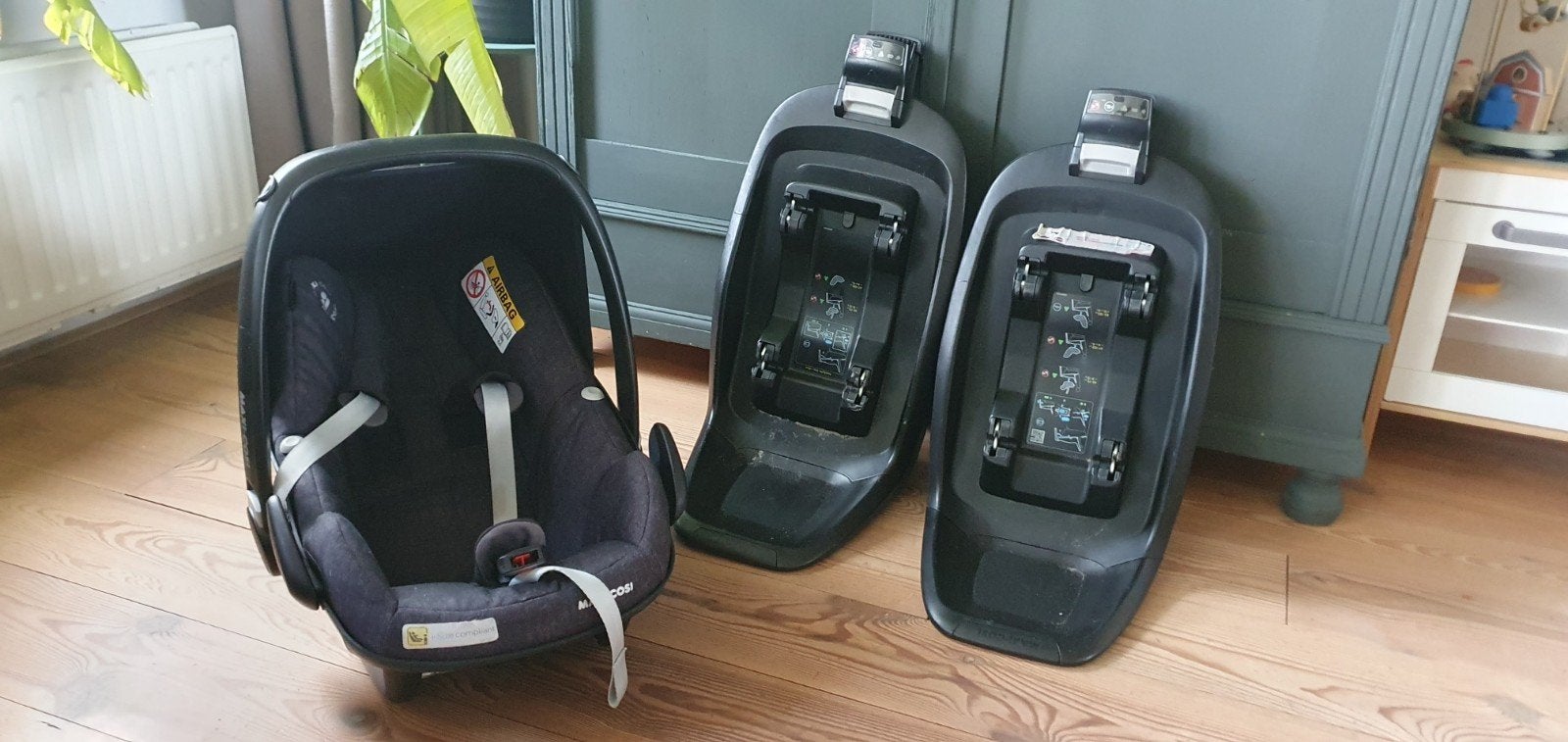 Maxi-cosi met (2x) isofixbase, Ophalen, Gebruikt, Kinderwagen of Buggy