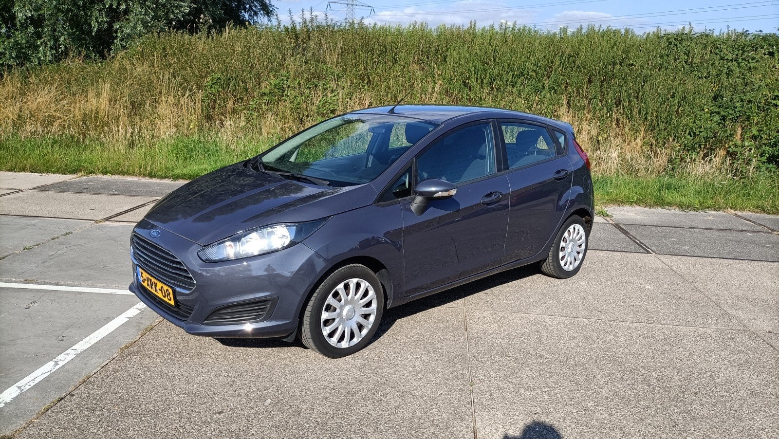 Ford Fiësta 1.0 48KW/65PK 5D 2014 Grijs, Stof, 40 €/maand, 525 kg, 23 km/l