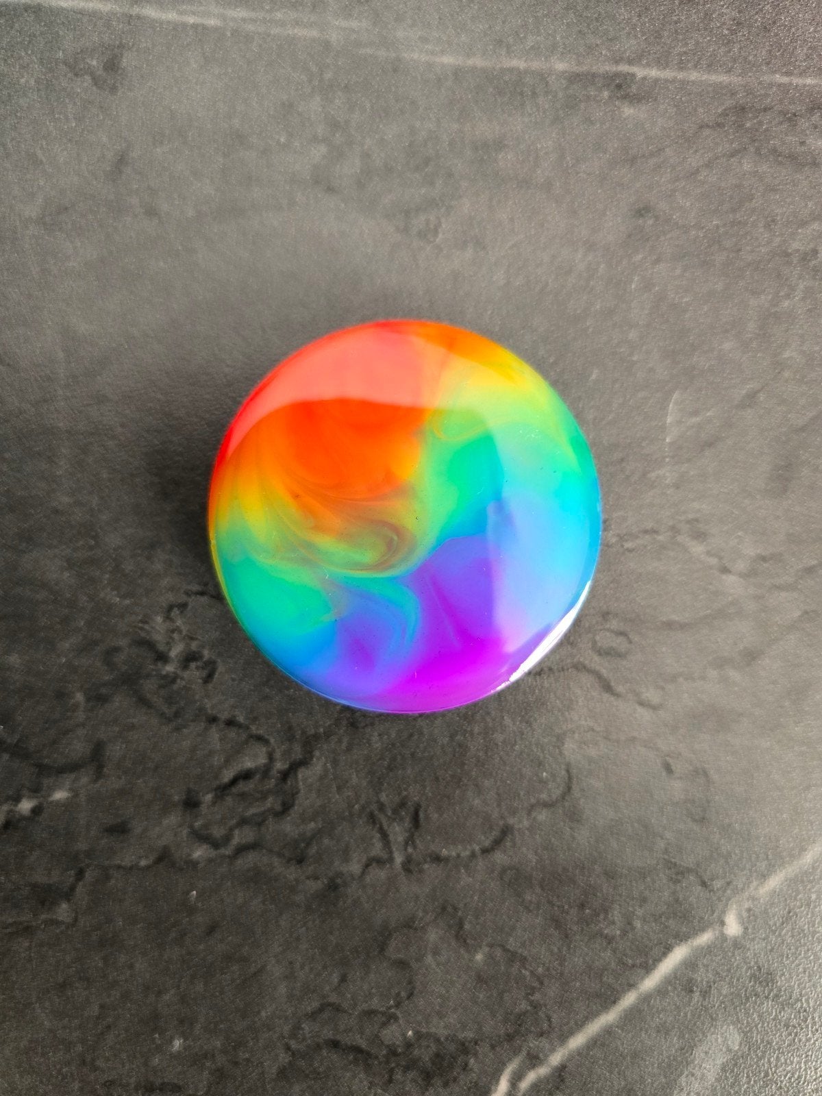 Handgemaakte Epoxy Regenboog Popsocket / Telefoongreep - Uni, Ophalen of Verzenden, Nieuw