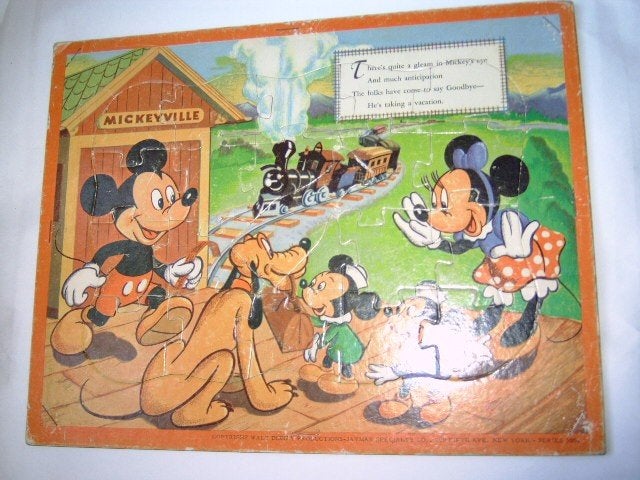 Oude Mickey Mouse/Sneeuwwitje/Cinderella - Puzzels, Verzamelen, Ophalen of Verzenden, Gebruikt