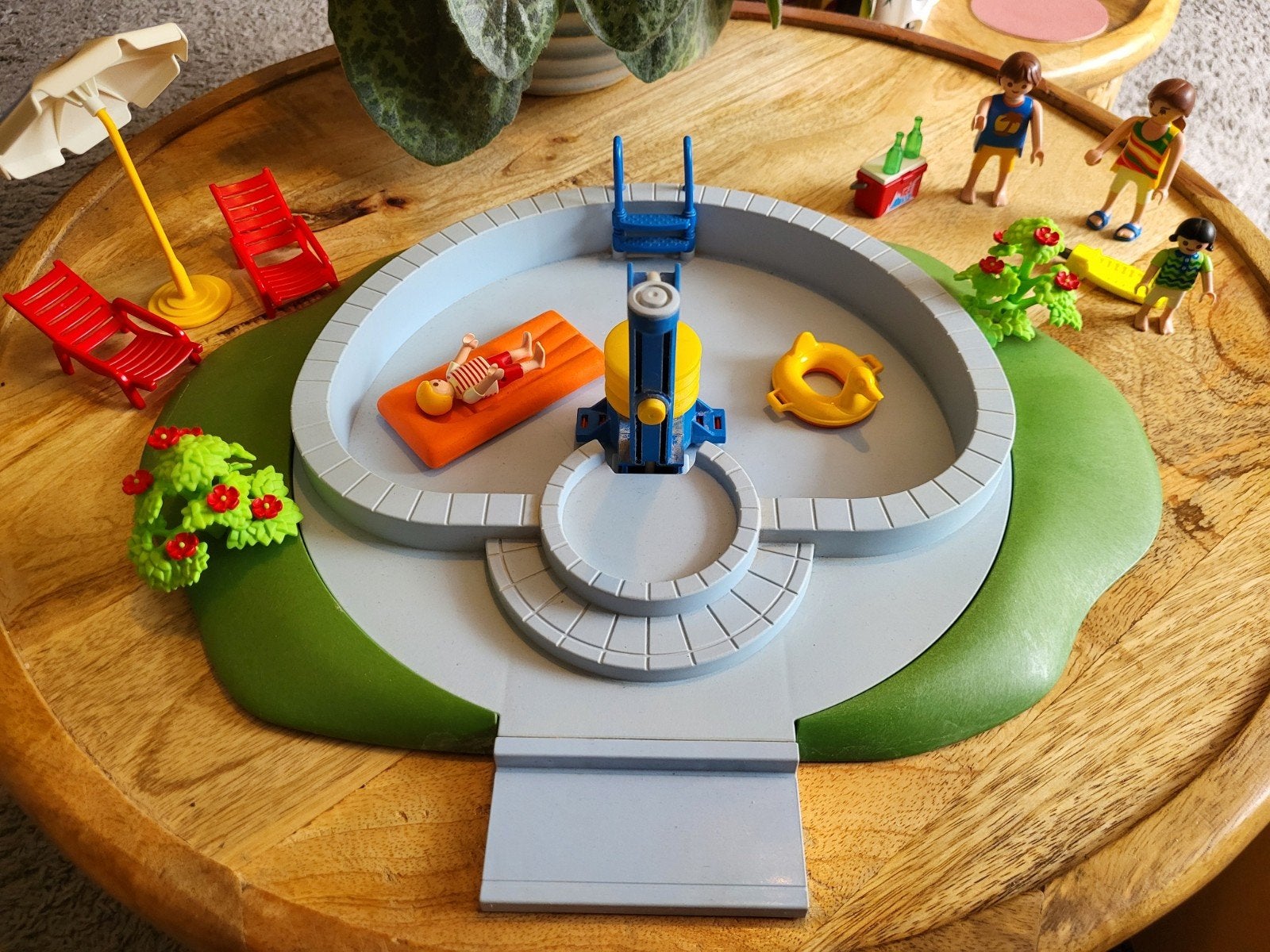 Playmobil Zwembad Set 3205 met Figuren en Accessoires, Gebruikt, Complete set, Overige typen, Ophalen of Verzenden