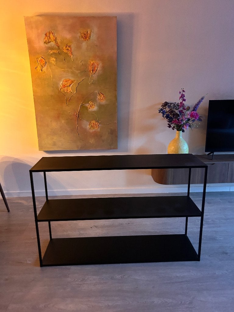 Bijzettafel zwart, Ophalen, Kunststof, Zo goed als nieuw, 75 cm of meer