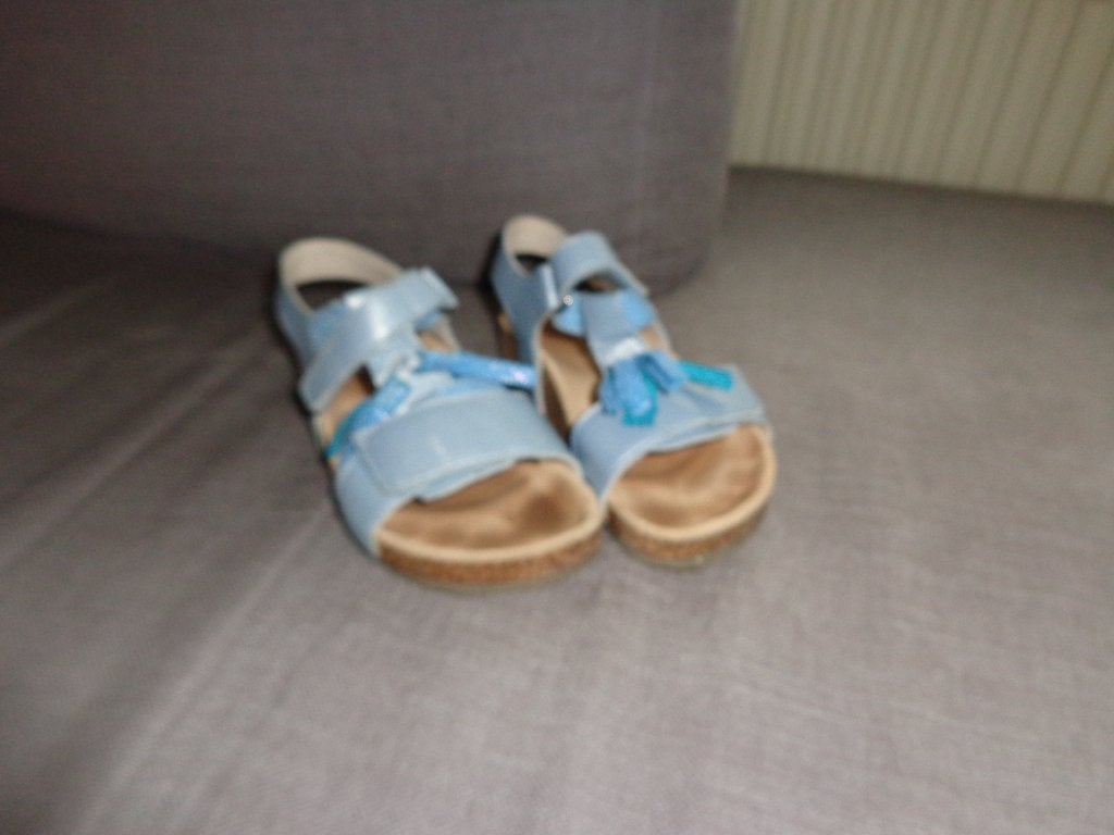 lichtblauwe meisjessandalen van WOEFFIES, maat 28, Meisje, Schoenen, Ophalen of Verzenden, Zo goed als nieuw