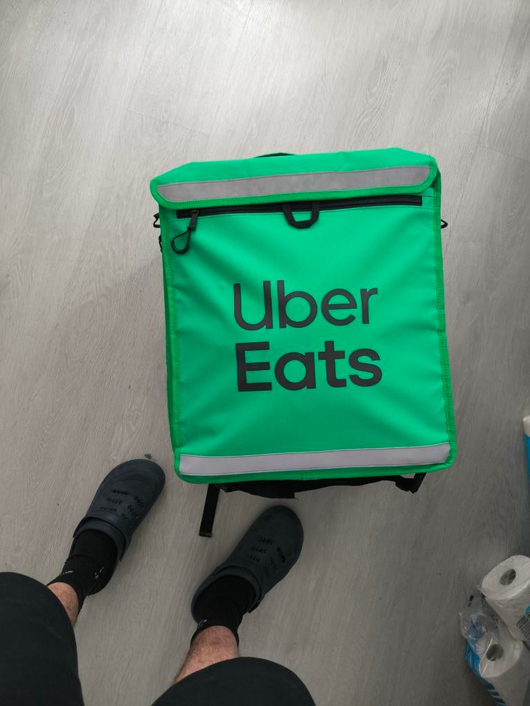 Uber Eats bezorgtas en jas - Zo goed als nieuw, Ophalen, Maat 56/58 (XL), Zo goed als nieuw, Groen