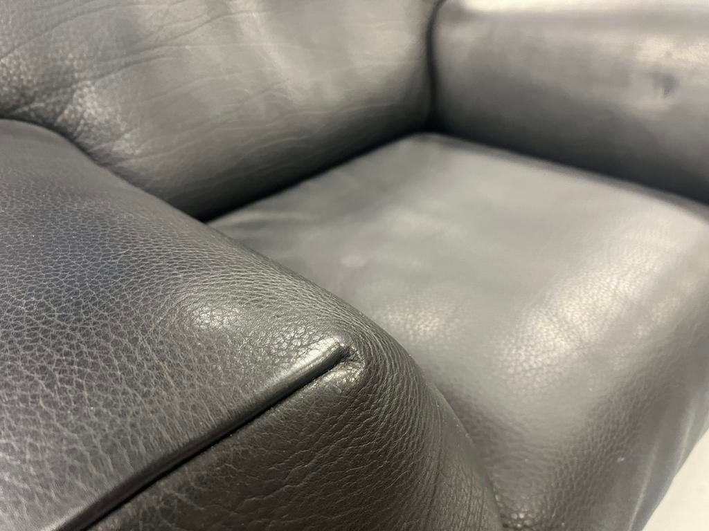 Molinari Fat Boy Fauteuil Zwart leer Design Stoel, Nieuw, Ophalen of Verzenden, Molinari, 50 tot 75 cm