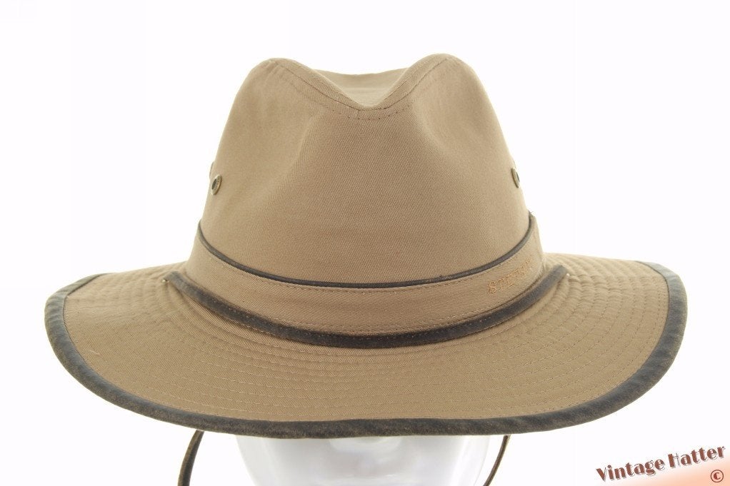 Outdoor gleufhoed Stetson Tarnell Traveller beige katoen 61, 60 cm (XL, 7½ inch) of meer, Stetson, Hoed, Nieuw