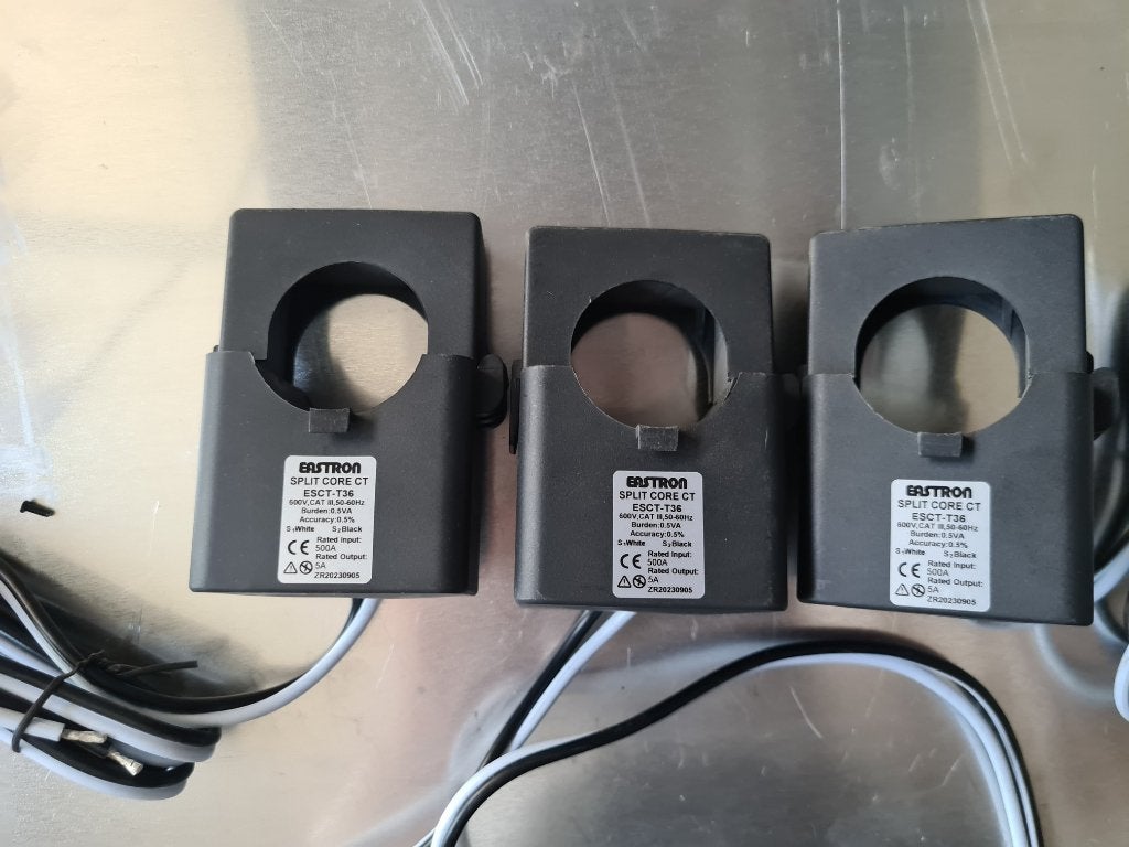 3 stuks Eastron ESCT-T36 Stroomtrafo deelbaar 400/5A 2,5 VA, Ophalen of Verzenden, Nieuw, Omvormer