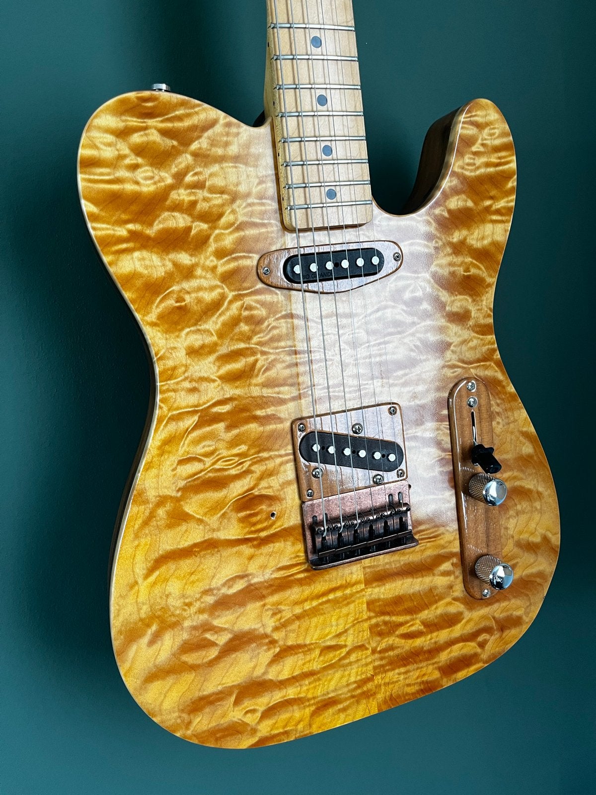 Prachtige, zéér bijzondere Telecaster met Quilted Maple top, Ophalen of Verzenden, Gebruikt, Solid body, Overige merken