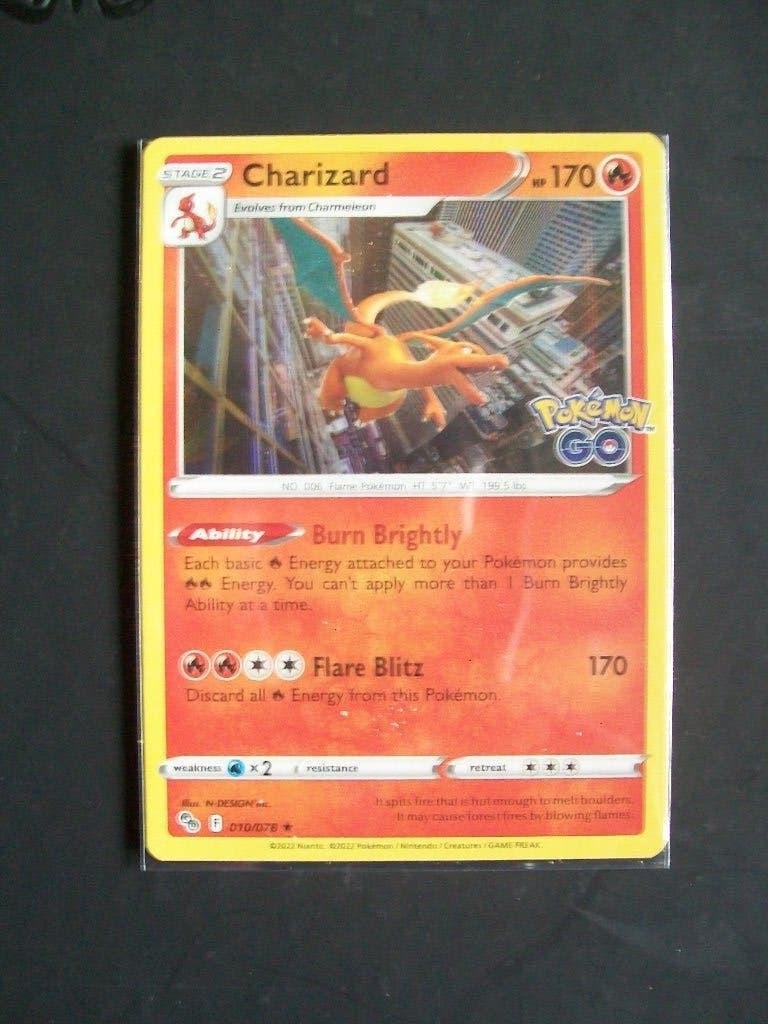 3567: Nieuwe Pokemon GO Kaart Holo Rare CHARIZARD (010/078), Verzenden, Nieuw, Losse kaart, Foil