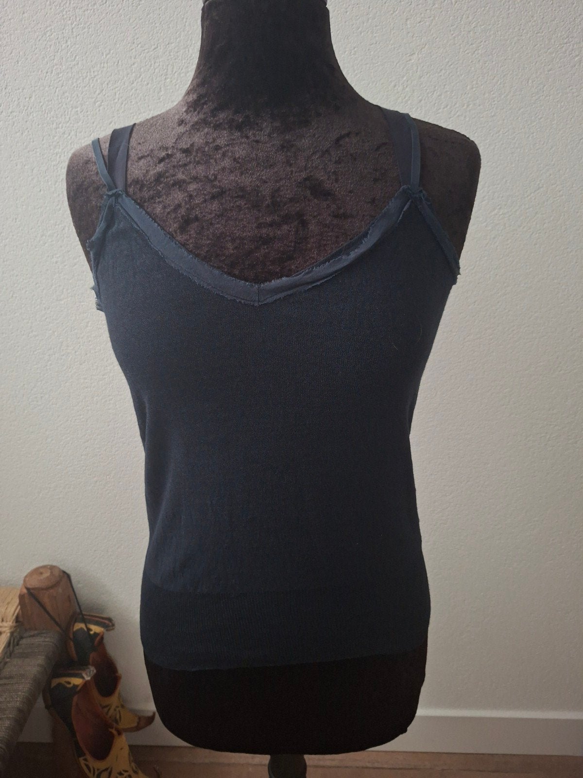 DKNY Zwarte Zijden Cami Top Maat S, Kleding | Dames, Zwart, DKNY, Ophalen of Verzenden, Gedragen