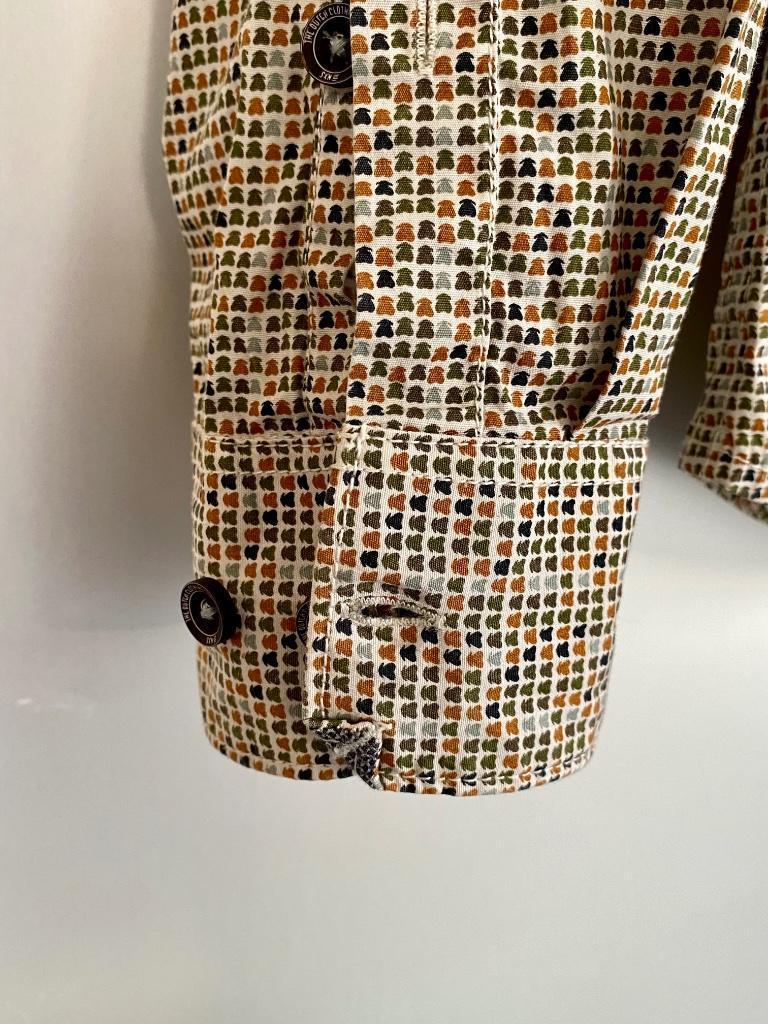 J90 No Excess maat S blouse overhemd beige/groen/blauw, Zo goed als nieuw, No Excess, Groen, Halswijdte 39/40 (M)