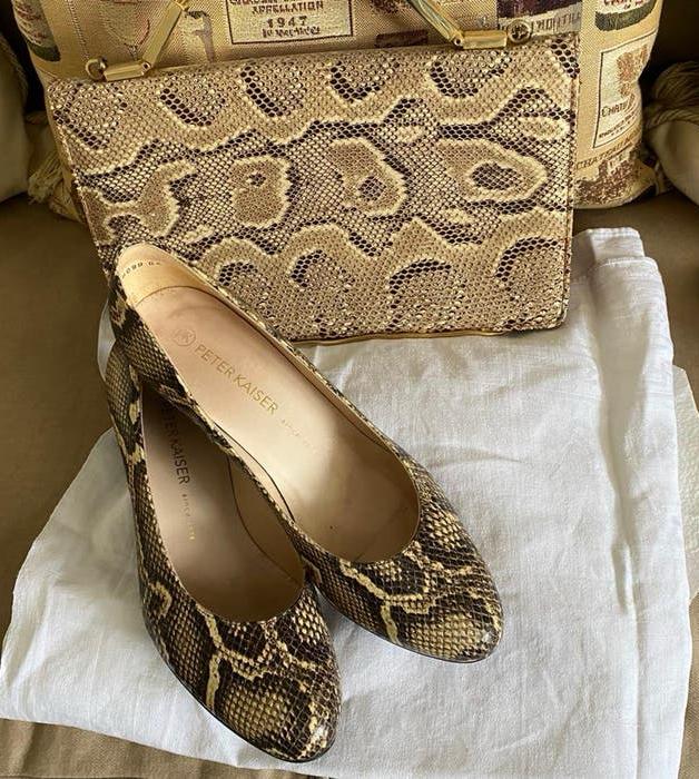 PETER KAISER  Pumps 👠 leder met print maat 38.5 - 39, Kleding | Dames, Schoenen, Ophalen, Pumps, Beige, Nieuw