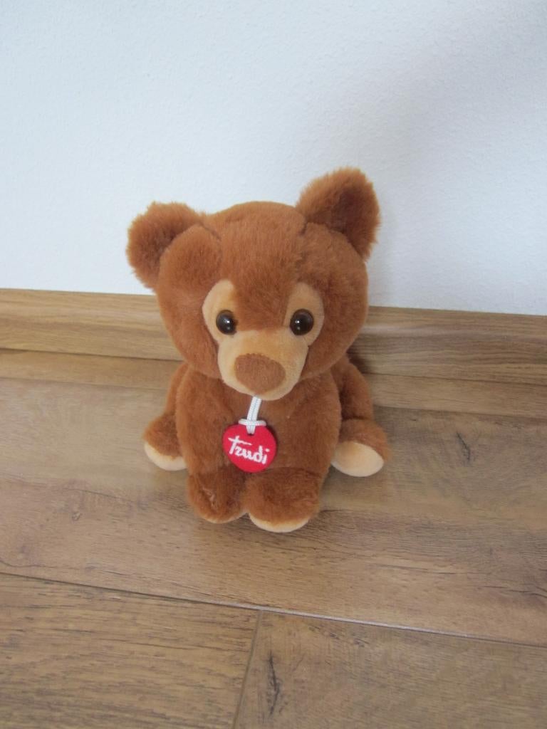 Trudi superzacht bruin beige pluche puppy bear knuffel, Overige merken, Overige karakters, Beer, Nieuw