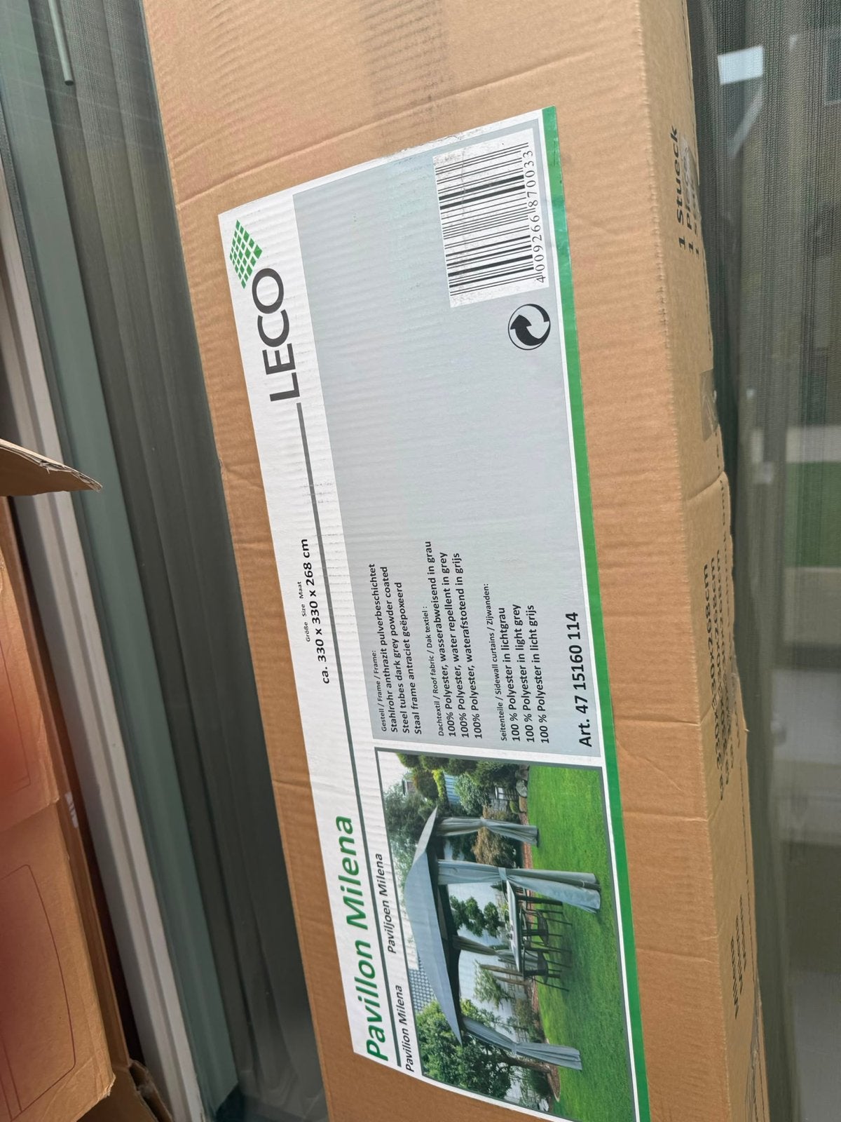 LECO Pavillon Milena -Nieuw in doos (ca. 330x330x268cm), Nieuw, 4 tot 6 meter, Paviljoen, 2 meter of meer