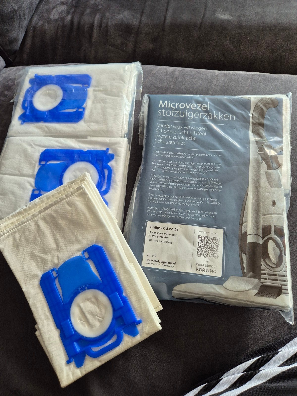 Microvezel stofzuigerzakken voor Philips FC 8451/01, Stofzak, Philips, Nieuw, Ophalen of Verzenden
