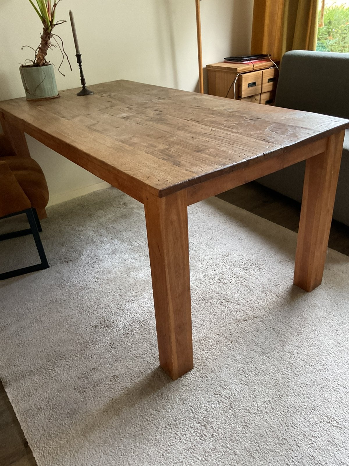 Eetkamer tafel, Ophalen, Gebruikt, 50 tot 100 cm, Vijf personen of meer