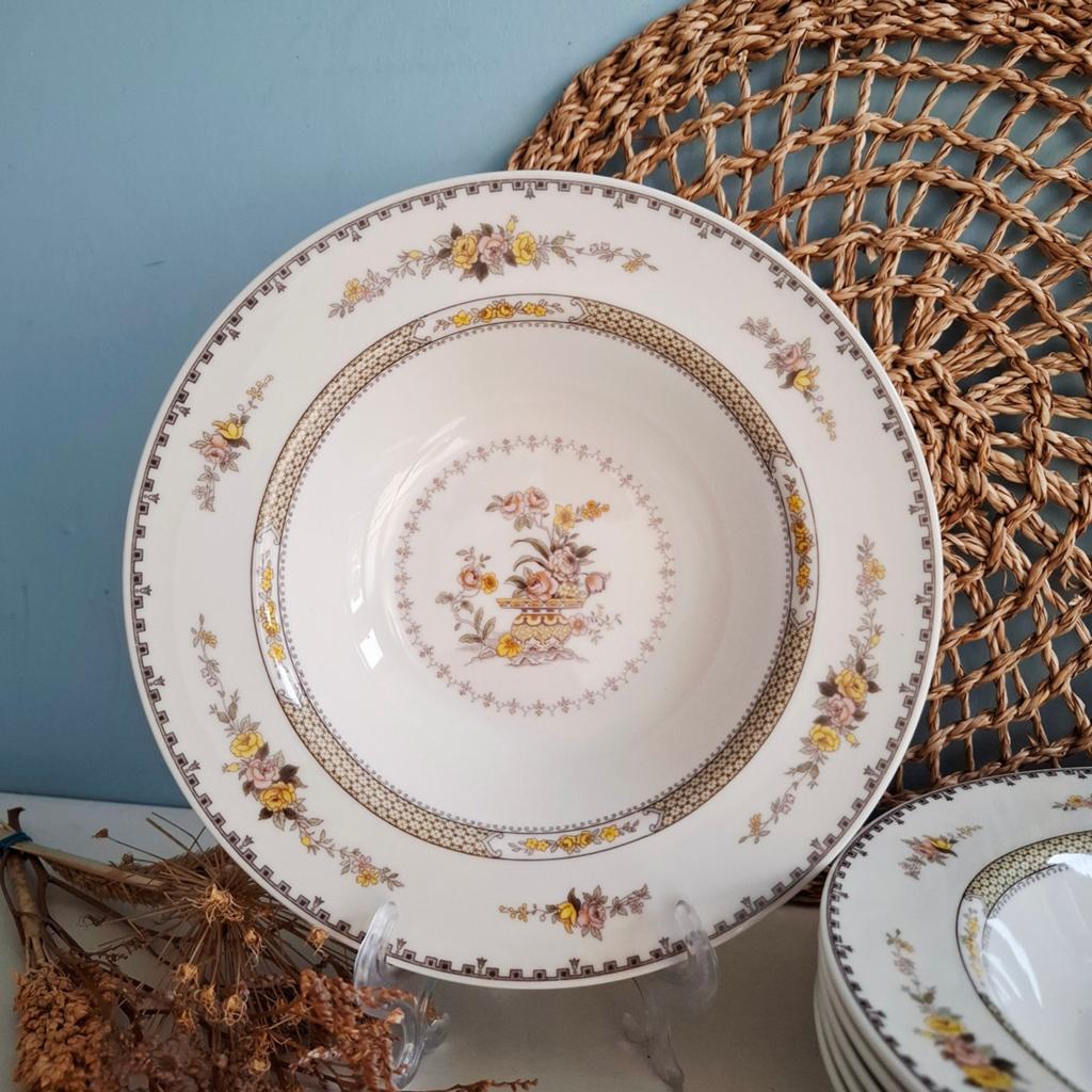 Royal Doulton 'Hamilton', 6 diepe borden, Antiek en Kunst, Antiek | Servies los, Ophalen of Verzenden