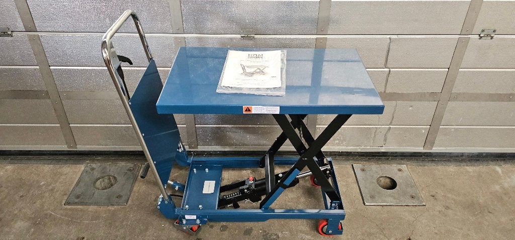 Heftafel hydraulisch 150 kg HBM - Verrijdbaar - Werktafel, Ophalen of Verzenden, Zo goed als nieuw