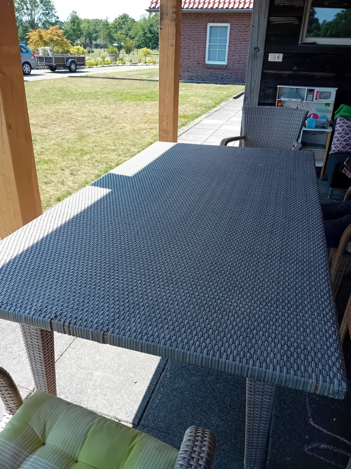 tuintafel gratis, Tuin en Terras, Ophalen, Gebruikt, Rechthoekig