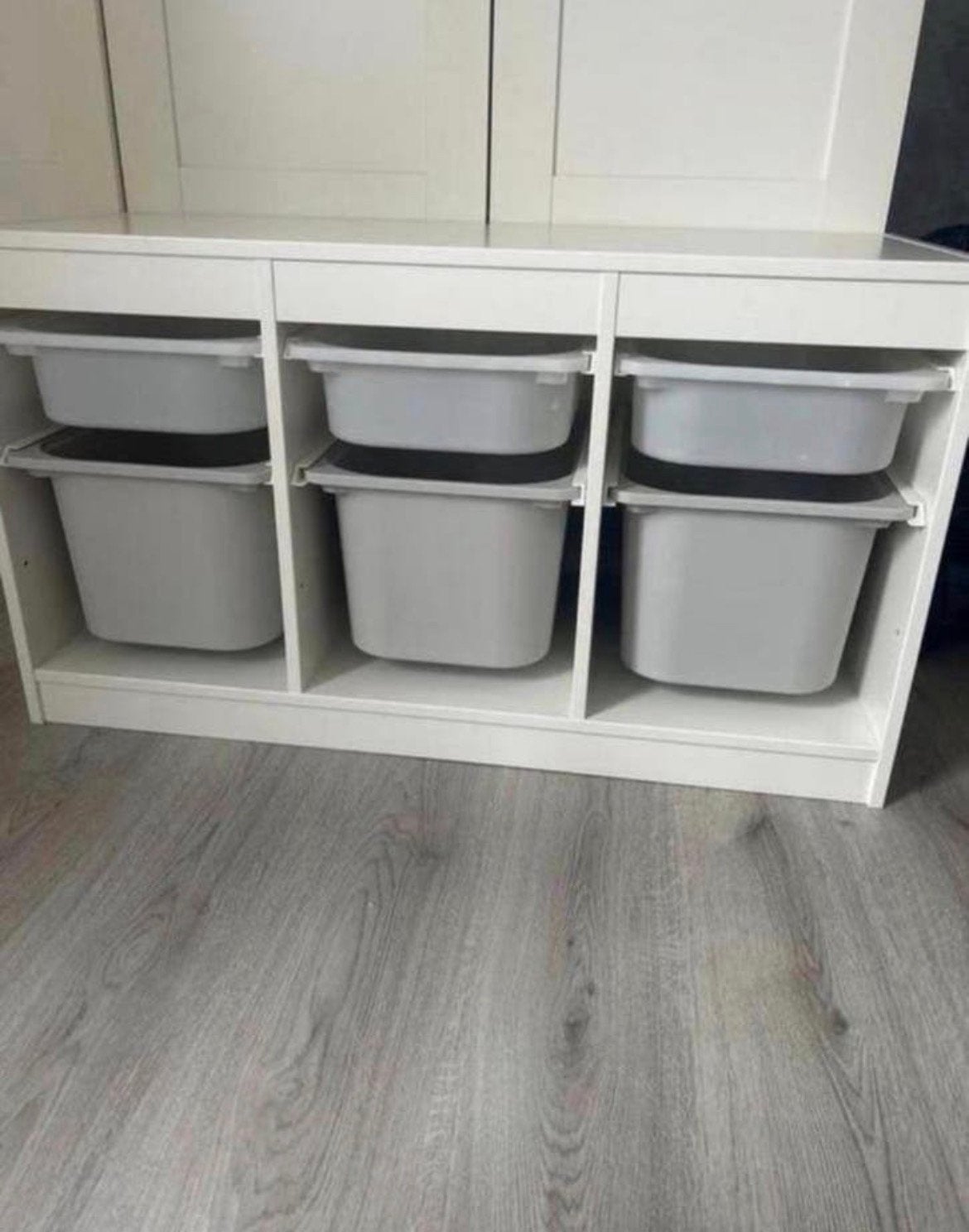 Witte opbergkast met 6 lades, Ophalen, 50 tot 100 cm, Zo goed als nieuw, Minder dan 100 cm