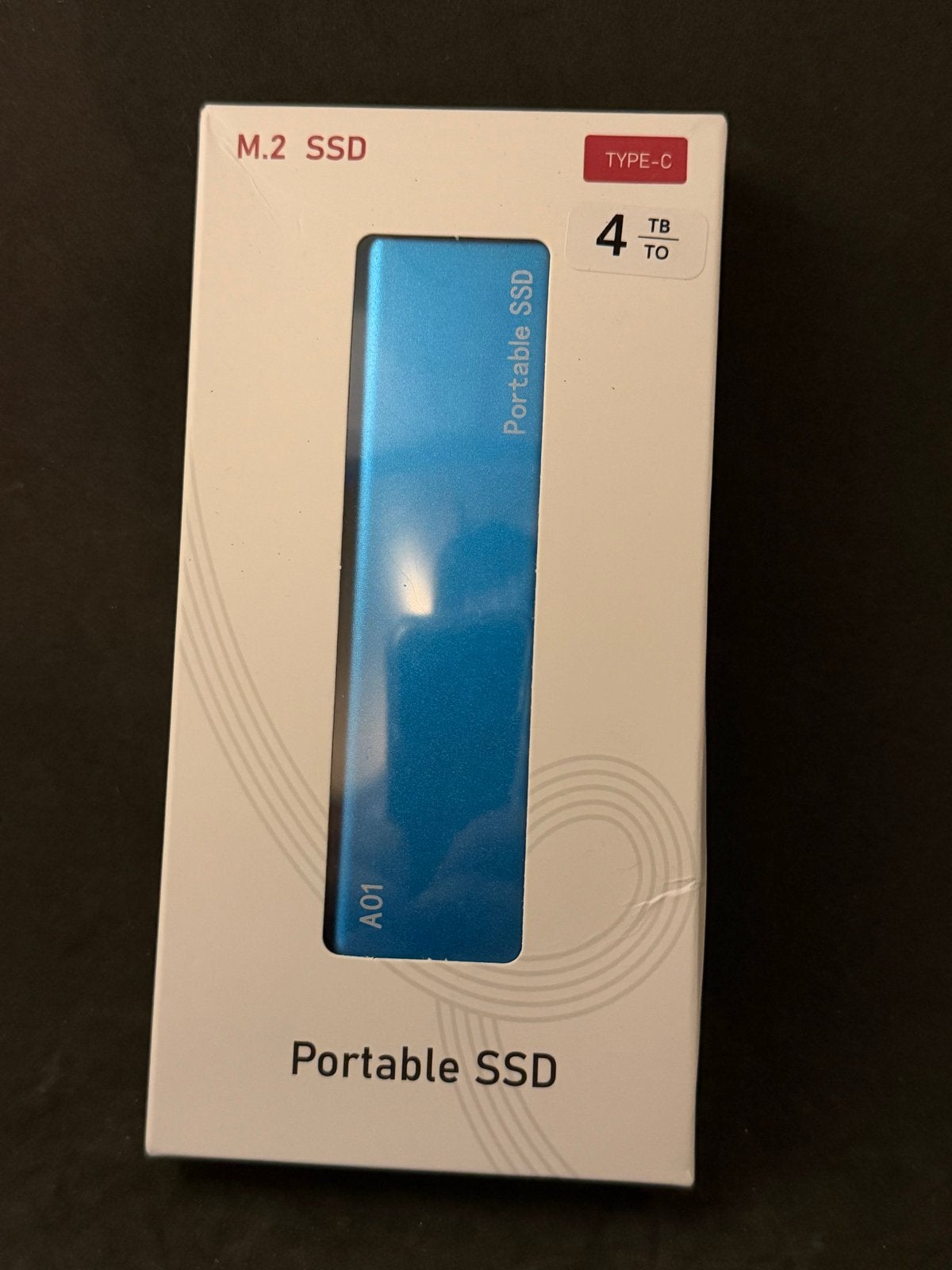 Nieuwe Portable SSD M.2 4TB Type-C (USB 3.1) - Blauw, Computers en Software, SSD, Nieuw, Ophalen of Verzenden, .