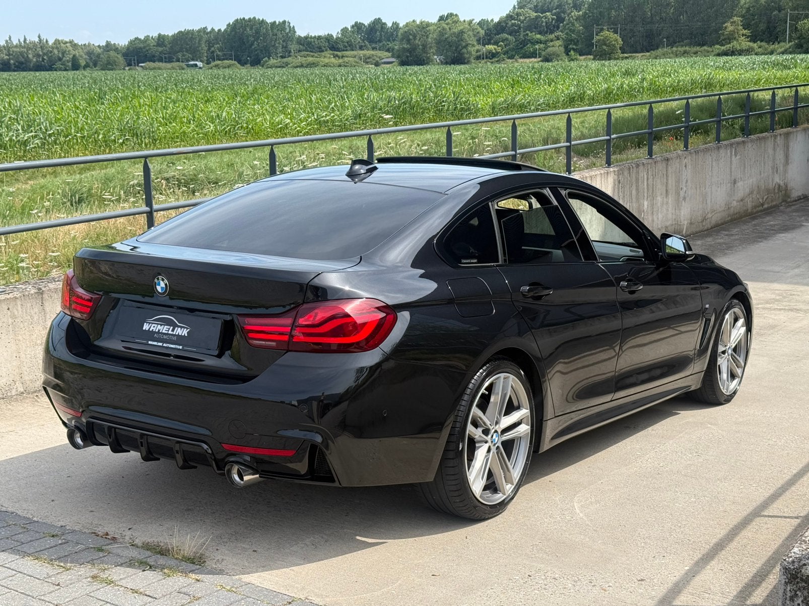 BMW 4-Serie Gran Coupé M-Sport 420 2019 Zwart Pano/Hifi/440i, Auto's, BMW, 1998 cc, Achterwielaandrijving, Lichtsensor, 4 cilinders