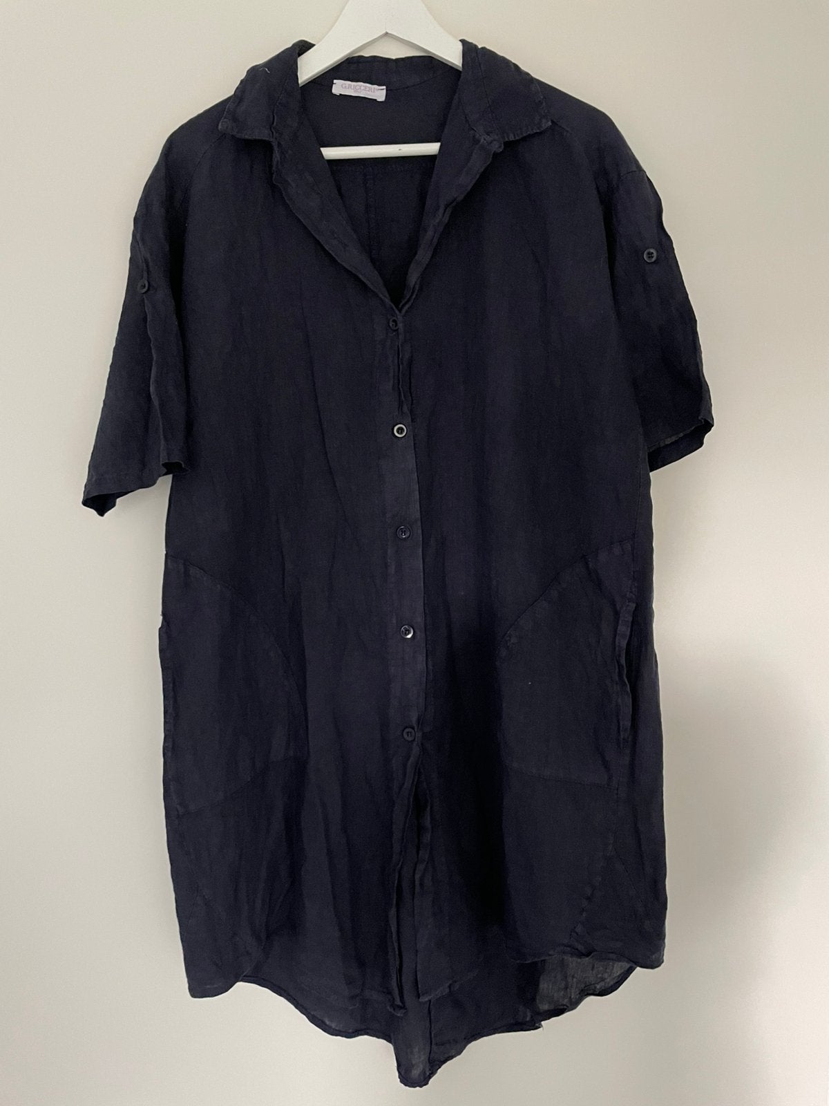 Linnen jurk / tuniek G. Ricceri Italy, Blauw, Maat 42/44 (L), G. Ricceri Italy, Ophalen of Verzenden
