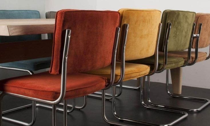 6 eetkamer stoelen Ribe 70 euro p stoel grijs, geel, oranje, Ophalen of Verzenden, Zo goed als nieuw, Retro classic, 4 tot 6 stoelen