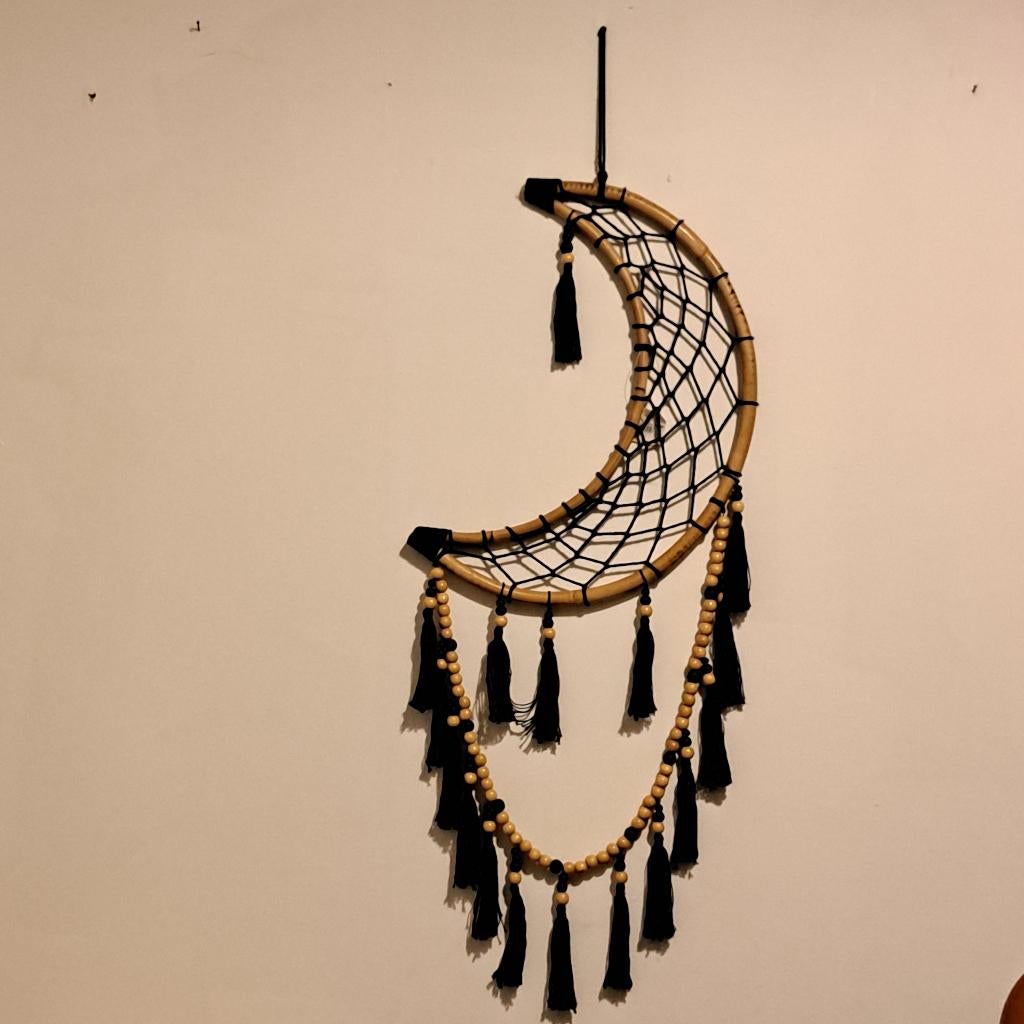 macramé, Ophalen, 40 cm, Zwart, Nieuw