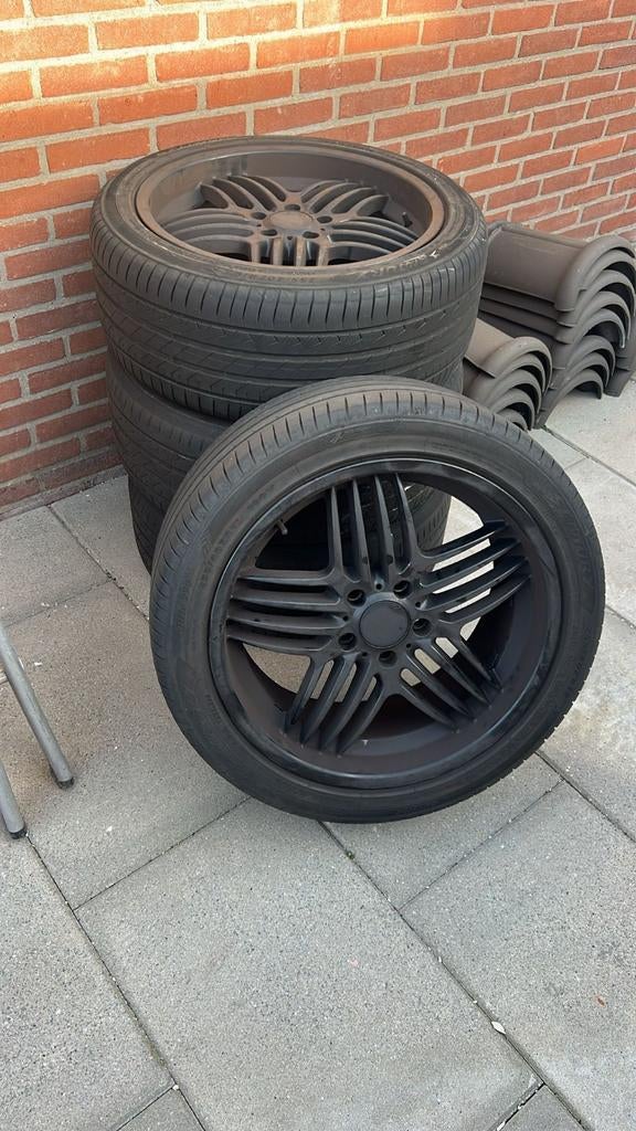 Alpina Dynamic gepoedercoat 19 inch velgen met banden, Auto-onderdelen, Banden en Velgen, Gebruikt, Banden en Velgen, Personenwagen