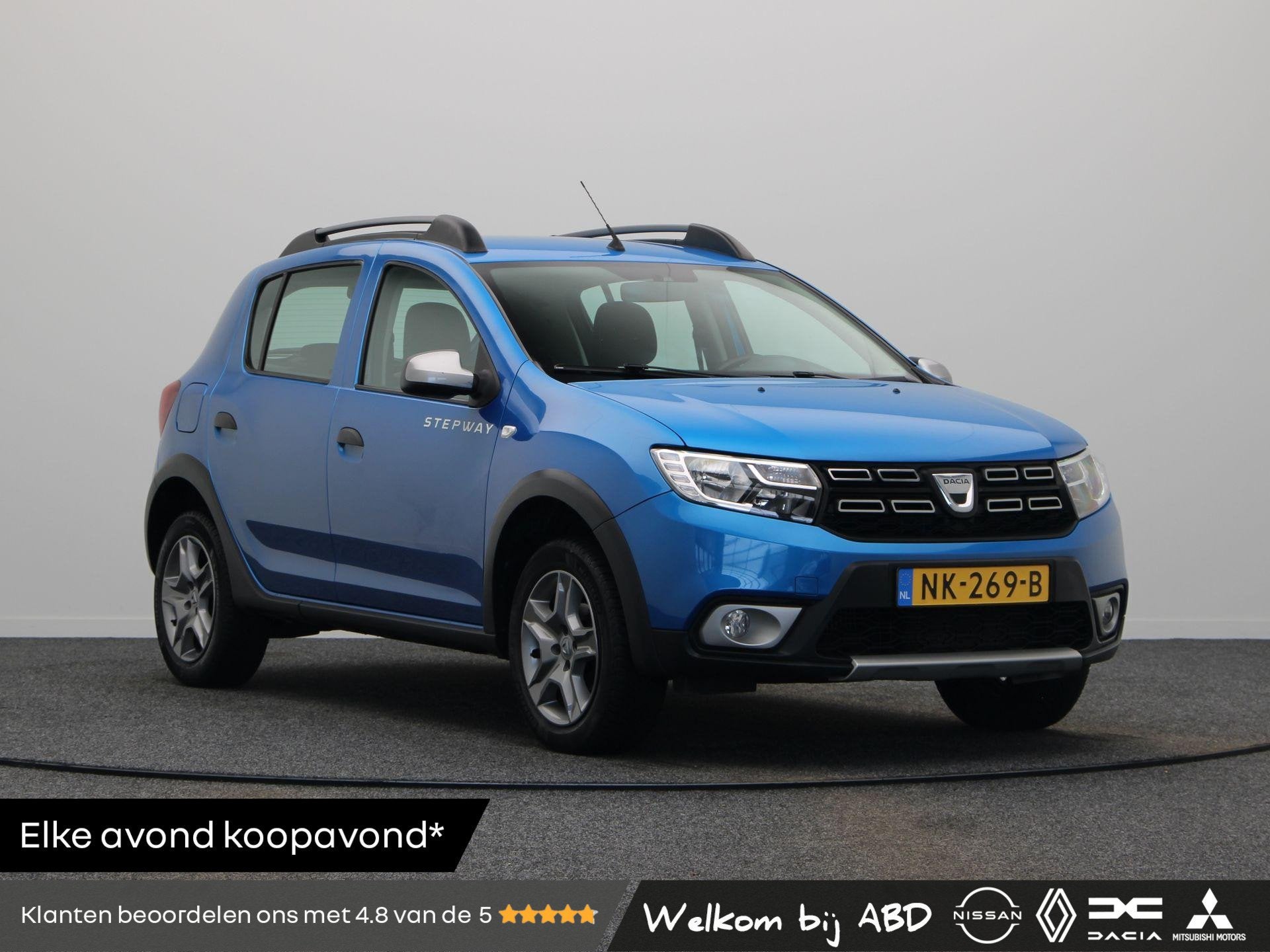 Dacia Sandero 0.9 TCe Stepway Laureate | Trekhaak | Cruise C, Auto's, 898 cc, Stof, Euro 6, Blauw