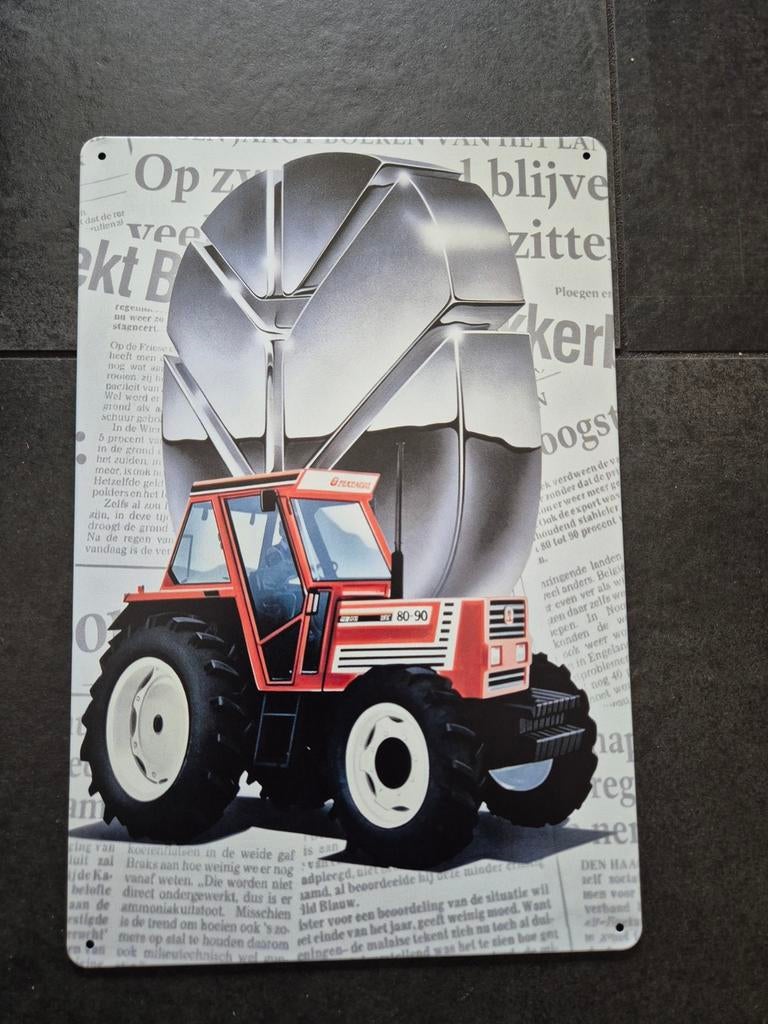 Fiatagri 80-90 reclamebord, Ophalen of Verzenden, Nieuw, Reclamebord